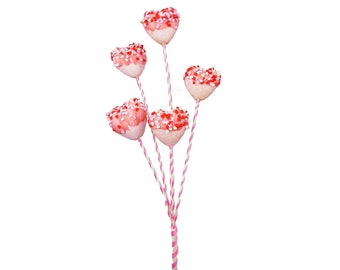 Valentines Day Sprinkle Heart Marshmallow Spray ~ 20 inch