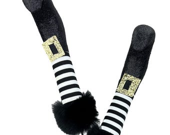 Black and White Witch Boots Spray ~ 26 inch