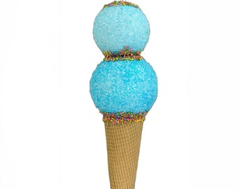 Blue Ice Cream - Foam Ornament - 16 inch