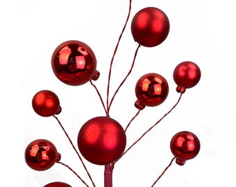 Red Ornament Ball Pick - 16 inch