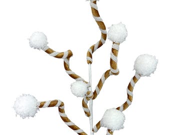 Gingerbread Icing Swirl Ball Spray ~ 30in