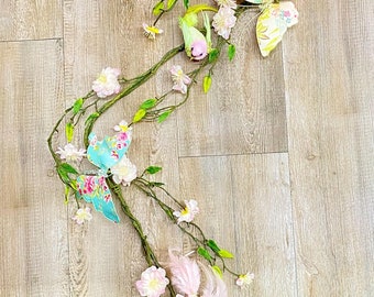 Mark Roberts - Hummingbird & Butterfly Cherry Blossom Vine Garland - 60 inches