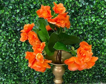 Orange Real Touch Begonia Bush - 17 inch