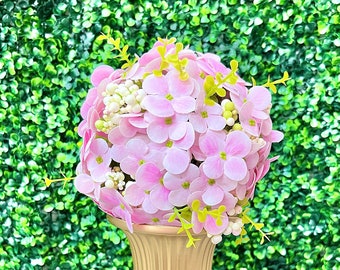 6 inch Hanging Hydrangea Ball - Pink