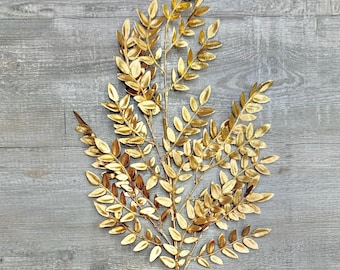 Gold Glitter Fern - 28inch