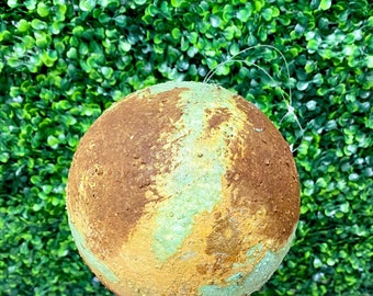 Turquoise and Copper Petina Ornament ~ 6 Inch