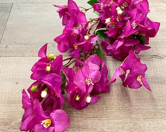 DARK Fuchsia Bougainvillea Spray - 42”