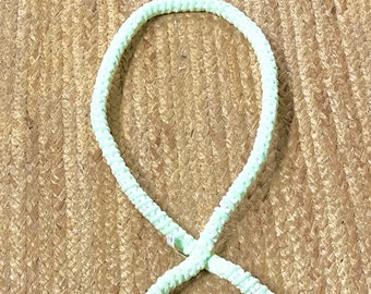 48” Mint Green Wired Peppermint Garland Rope