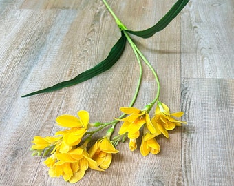 Yellow Freesia Spray ~ 25.5 Inch