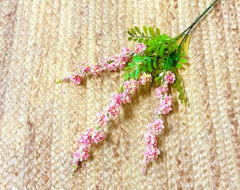 28 inch Pink Twisted Berry Leaves Spray