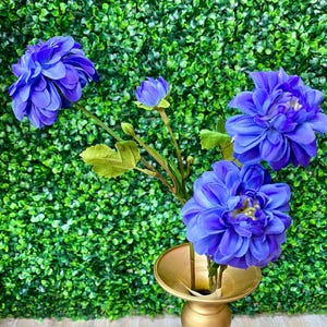 Blue Mini Dahlia Spray - 25 inch