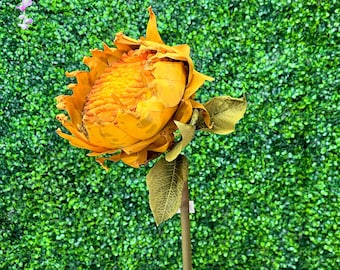 XL Weathered Sunflower Stem