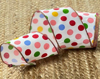 4” Giant Multi Dots ~10 yards~ Luxe Wired