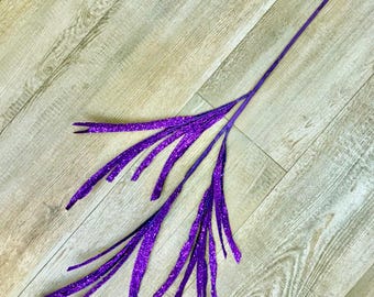 Purple Glitter Paper Grass - 31 inch