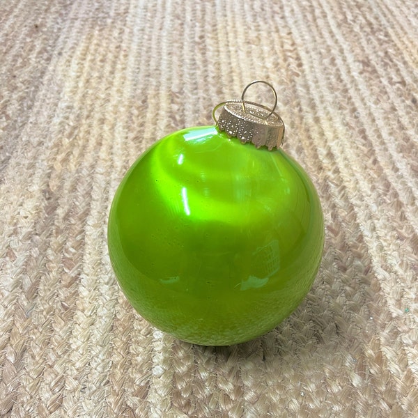 Green Candy Apple Ornament ~ 6 inch ~ Shatterproof Plastic