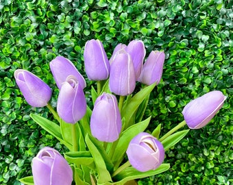 Lavender Real Touch Tulip Bundle - 15 inches