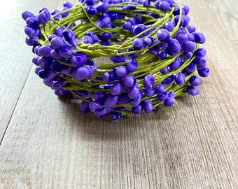 Purple Berry Spring Wrap Garland ~ 28 feet
