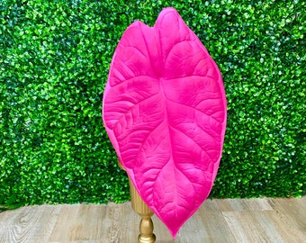 Hot Pink Alocasia Palm Leaf Spray ~ 31”