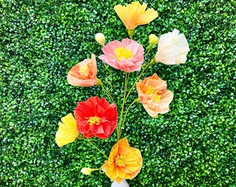 Spring Paper Flower Spray ~ 26.4 Inch