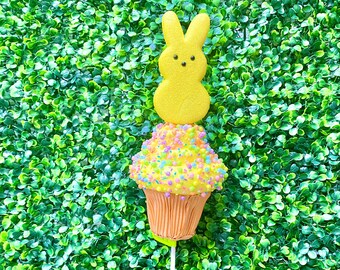 Yellow Bunny Cupcake Pick ~ 21 Inch