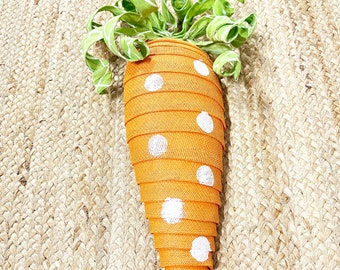 Carrot with Polka Dots Wreath Attachment~ 19in x 6in