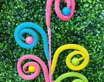 Multi-Colored Curl Ball Spray - 28 inches
