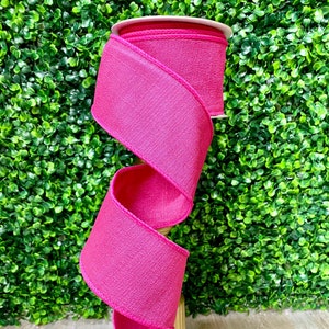 Ruban de soie minable rose fuchsia de 2,5 pouces - 10 mètres - Farrisilk