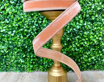 Rose Velvet Luster Ribbon ~ 1 x 10 Yards ~ Farrisilk