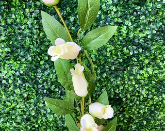 White Rosebud Flower Spray ~ 6 Flowers ~ 27''
