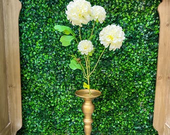 White Zinnia Flower Spray ~ 4 Flowers ~ 27 Inch