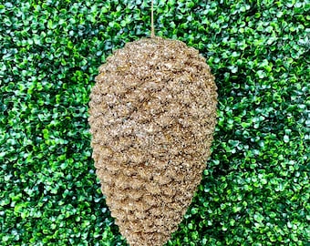 XL Golden Glam Pinecone Ornament - 13”