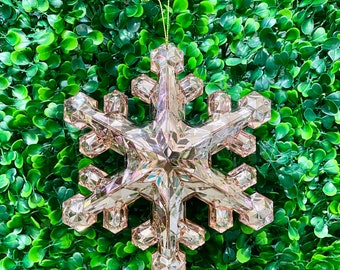 Pink Snowflake Ornament - 6 inch