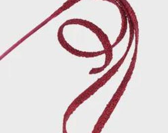 Red Glitter Hanging Curly Spray ~ 46 inch