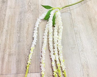 White Hanging Amaranthus Spray ~ 38 inch
