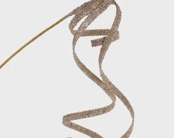 Champagne Gold Glitter Hanging Curly Spray ~ 46 inch