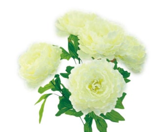 White Peony Bush ~ 22 inches ~ 5 flowers
