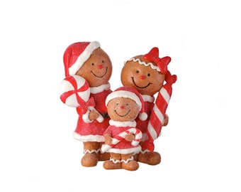 Resin Gingerbread Family