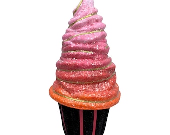 Pink and Orange Halloween Cupcake Attachment - 13 in