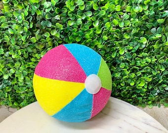 Glitter 1/2 round Beach Ball - 6" in Diameter and 3" deep