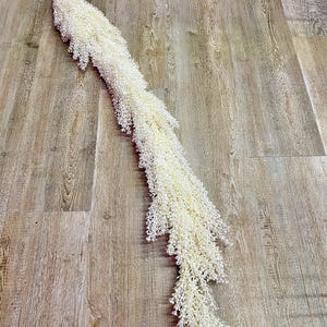 White Frosted Leaf Garland - 48 inches