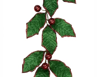 XL Holly Leaves Garland ~ 5ft