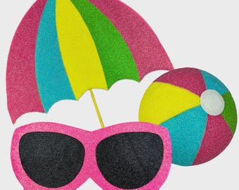 EXCLUSIVE- Glitter Beach/Pool attachment set - one of each design