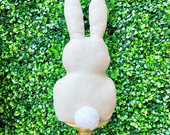 Plush Burlap Bunny - 12 inch