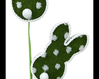 Green Moss Polkadot Bunny Rabbit Pick - 29 inch