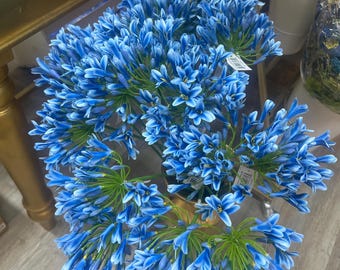 Blue Agapanthus Stem - ARTIFICIAL