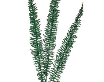 Green Glitter Fern Spray ~ 35 Inch