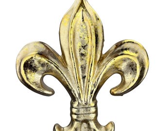 Gold Fleur De Lis Ornament -9in H x 7.5 in W