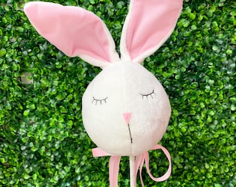 Plush Bunny Head Pick ~ 29 Inch