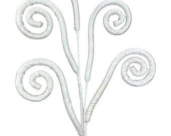 Glossy White Iridescent Spiral Curl Spray - 28 inch - 5 Curls