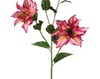 Hot Pink Clematis Spray ~ 36 in